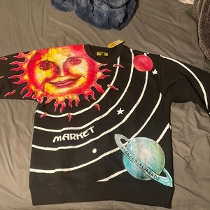 MARKET exclusive Solar System AOP Pullover Crewneck Sweater